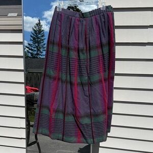 Plaid Women's Skirt in Purple and Green